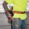 Klein Tools 5826L Quick Release Leather Belt, Large