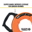Klein Tools 56334 Steel Fish Tape, 1/8-Inch x 240-Foot