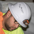 Klein Tools 60407 Hard Hat, Vented, Full Brim with Headlamp, White