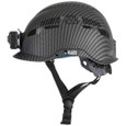 Klein Tools 60517 Safety Helmet, Premium KARBN™ Pattern, Vented, Class C, Headlamp