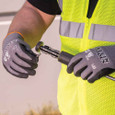 Klein Tools 60589 Knit Dipped Gloves, Cut Level A4, Touchscreen, Large, 2-Pair