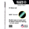 Klein Tools 56406 Hi-Flex Glow Rod w/Splinter Guard™ Coating, 6-Foot