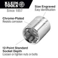 Klein Tools 65512 1/2-Inch Drive Socket Wrench Set, 16-Piece