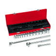 Klein Tools 65512 1/2-Inch Drive Socket Wrench Set, 16-Piece