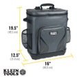 Klein Tools 62810BPCLR Backpack Cooler, Insulated, 30 Can Capacity