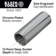 Klein Tools 65514 1/2-Inch Drive Deep Socket Wrench Set, 8-Piece