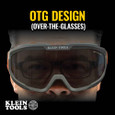 Klein Tools 60480 Safety Goggles, Gray Lens