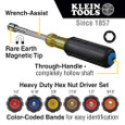 Klein Tools 635-6 Nut Driver Set, Magnetic Nut Drivers, Heavy Duty, 6-Piece