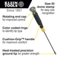 Klein Tools 6243 3/32-Inch Slotted Precision Screwdriver, 3-Inch Shank