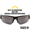 Klein Tools 60162 Professional Safety Glasses, Gray Lens