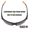 Klein Tools 60162 Professional Safety Glasses, Gray Lens