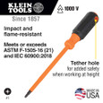 Klein Tools 6846INS Insulated Screwdriver, #2 Square Tip, 6-Inch Round Shank