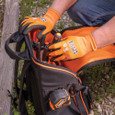 Klein Tools 60581 Knit Dipped Gloves, Cut Level A1, Touchscreen, Large, 2-Pair