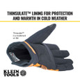 Klein Tools 60621 Winter Thermal Gloves, X-Large