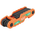 Klein Tools 70543 Compact Folding Hex Key Set, 25-Key, SAE, Metric, TORX® Sizes, 3-Piece