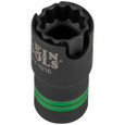 Klein Tools 66090 2-In-1 Slotted Impact Socket Set, 12-Point, 6-Piece