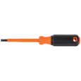 Klein Tools 6824INS Insulated Screwdriver, 1/4-Inch Cabinet Tip, 4-Inch Round Shank