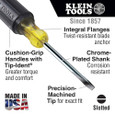 Klein Tools 85075 Screwdriver Set, Slotted and Phillips, 5-Piece