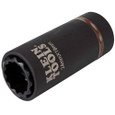 Klein Tools 66052E 2-in-1 Metric Impact Socket, 12-Point, 24 x 19 mm
