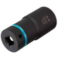 Klein Tools 66053E 2-in-1 Metric Impact Socket, 12-Point, 30 x 22 mm