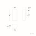 WAC Lighting 10" Edgey LED Outdoor Wall Light