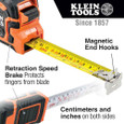 Klein Tools 86375 Tape Measure 7.5m Magnetic Double-Hook