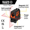 Klein Tools 93MCLS Red Mini Cross-Line Self-Leveling Laser Level, 30-Foot
