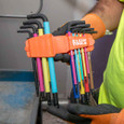Klein Tools BLS18 Color Coded Hex Key Set, SAE and Metric, 18-Piece