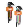 Klein Tools BLS18 Color Coded Hex Key Set, SAE and Metric, 18-Piece