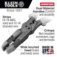 Klein Tools J215-8CR Hybrid Pliers with Crimper and Wire Stripper