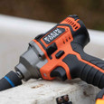 Klein Tools BAT20CW1 Battery-Operated Compact Impact Wrench, 1/2-Inch Detent Pin, Full Kit