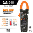 Klein Tools CL312 Clamp Meter, HVAC Digital AC Auto-Ranging Tester, 400 Amp with Temp