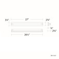 WAC Lighting 27" Jedi LED Bathroom Vanity or Wall Light WS-51327