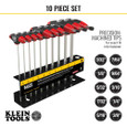 Klein Tools JTH610EB Hex Key Set, SAE Ball-End T-Handle, 6-Inch, with Stand, 10-Piece