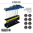 Klein Tools JTH68M Hex Key Set, Metric, Journeyman™ T-Handle, 6-Inch with Stand, 8-Piece