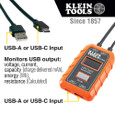 Klein Tools ET920 USB Digital Meter, USB-A and USB-C
