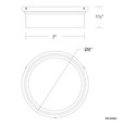 WAC Lighting 8" York LED Flush Mount FM-45008