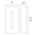 WAC Lighting 12" Tao LED Indoor and Outdoor Wall Light WS-W5312