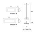 WAC Lighting 20" Oberon LED Indoor and Outdoor Wall Light WS-W45720