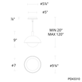 WAC Lighting 9.75" Moonstone LED Pendant