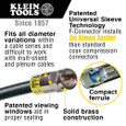 Klein Tools VDV026-211 Coax Cable Installation Kit with Zipper Pouch