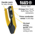 Klein Tools VDV226-005 Data Cable Crimping Tool for Pass-Thru™, Compact