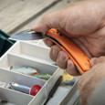 Klein Tools OFK000ORT KTO Resurgence Fishing Knife, Drop Point Blade, Orange Handle