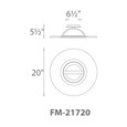 WAC Lighting 20" Elektron LED Semi-Flush Mount FM-21720