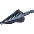 Klein Tools QRST11 Step Drill Bit, Quick Release, Double Spiral Flute, 7/8 to 1-1/8-Inch