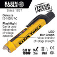 Klein Tools NCVT-3 Non-Contact Voltage Tester Pen, 12 to 1000V AC, with Flashlight