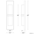 WAC Lighting 22" Bandeau LED 3-CCT Indoor and Outdoor Wall Light WS-W21122