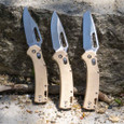 Klein Tools OGK002TNT KTO Resurgence Knife,Clip Point Blade, Sand Handle