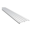 Pemko 255A Half Saddle Threshold 1/2" x 5", mill finish aluminum, fire rated, ribbed top surface, angled saddle profile