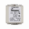 Bussmann 170M3420 Eaton series high speed square body fuse, 700V (UL), 690V (IEC), 450A, 200 kAIC, Top fuse status indicator, Fuse, Class aR, Flush - 170M3420